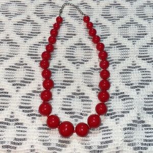 Chunky red necklace